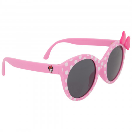Minnie Mouse Pink Polka Dot Print Sunglasses with Bow